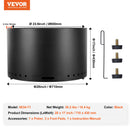 VEVOR Brasero à bois sans émission de fumée, 710x450 mm, foyer à feu avec bac à cendres amovible, foyer d'extérieur portable intérieur en acier inoxydable SUS430, pour camping en terrasse extérieure - image 8
