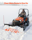 VEVOR Lame Chasse Neige Universelle, 109 cm 183 cm, Lame de Déneigement en Acier, avec Rabats en Caoutchouc, Compatible pour la Plupart des VTT et UTV, sur Allées, Chemins de Fermes, Routes Rurales - image 3