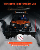 VEVOR Lame Chasse Neige Universelle, 109 cm 183 cm, Lame de Déneigement en Acier, avec Rabats en Caoutchouc, Compatible pour la Plupart des VTT et UTV, sur Allées, Chemins de Fermes, Routes Rurales - image 7