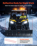VEVOR Lame à Neige Réglable 109,2/152,4 cm Lame de Déneigement Universelle pour la Plupart des Quads et UTV, Hauteur et Orientation Gauche-Droite Réglables, 3 Options de Montage, en Acier au Carbone - image 7