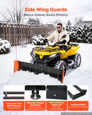 VEVOR Lame à Neige Réglable 109,2/152,4 cm Lame Déneigement & Aile Latérale pour la Plupart Quad ATV UTV, Hauteur et Orientation Gauche-Droite Réglables, 3 Options Montage, Universelle Acier Carbone - image 6