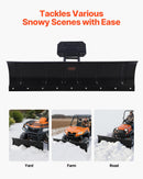 VEVOR Lame Chasse Neige Universelle, 1524 mm, Lame de Déneigement en Acier Réglable en Hauteur et de Gauche à Droite, 3 Modes de Montage, pour la Plupart des VTT et UTV, sur Allées, Chemins de Ferme - image 7