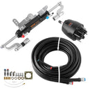 VEVOR Kit Direction Hydraulique Hors-bord 300 hp 7,9 m Système de Direction pour Bateau, Monomoteur, avec Pompe de Barre 2,5 MPa, Vérin de Verrouillage Bidirectionnel, 2 Flexibles Haute Résistance
