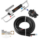 VEVOR Kit Direction Hydraulique Hors-bord 90 hp 7,3 m Système de Direction pour Bateau, Monomoteur, avec Pompe de Barre 2,5 MPa, Vérin de Verrouillage Bidirectionnel, 2 Flexibles Haute Résistance