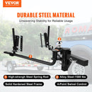 VEVOR Attelage de Distribution de Poids 680 kg Attelage de Répartition de Charge avec Tige 50 mm, Boule 58,7 mm, Contrôle de Balancement Remorque pour Nivellement de Charge, Revêtement en Poudre Noir - image 3