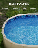 VEVOR Revêtement de Piscine Ovale, 914x457x147 cm, Doublure Durable Style Chevauchement en Vinyle Calibre Standard, Résiste à l'Usure, Rétention d'Eau, pour Piscines Hors Sol à Parois Hauteur 137 cm - image 3