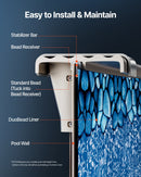 VEVOR Revêtement de Piscine Ronde, 640x120 cm, Doublure Durable de Style Duobead en Vinyle Calibre Standard, Résiste à l'Usure, Rétention d'Eau, pour Piscines Hors Sol à Parois de Hauteur 132 cm - image 5