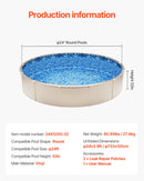 VEVOR Revêtement de Piscine Ronde, 732x120 cm, Doublure Durable de Style Duobead en Vinyle Calibre Standard, Résiste à l'Usure, Rétention d'Eau, pour Piscines Hors Sol à Parois de Hauteur 132 cm - image 8