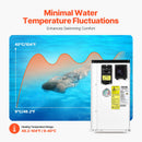 VEVOR Pompe à chaleur pour piscine, capacité de chauffage 1,48-7,11 kW, chauffage électrique de piscine à fréquence variable à économie d'énergie pour piscines hors sol 15 à 30 m³, AC220-240 V 50 Hz - image 4