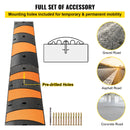 VEVOR Rampe de Protection de Câble 2 Canaux Passage de Câble au Sol Modulaire en Caoutchouc, Lot de 2, Longueur 185 cm Passe Cache Cables Charge 9980 kg Ralentisseur pour Protéger Cables Garage Route - image 7