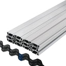 VEVOR Fil ondulé et canal de verrouillage, 2 m, canal de verrouillage à ressort pour serre, lot de 50, avec revêtement PE canal alliage d'aluminium pour film plastique, fixation de tissu d'ombrage
