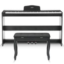 VEVOR Piano numérique, 88 touches entièrement pondérées, ensemble piano à clavier électrique, mode double clavier, haut-parleurs, double banc, 200 sons et rythmes, Bluetooth USB MIDI, pour débutants - image 12