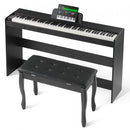 VEVOR Piano numérique, 88 touches entièrement pondérées, ensemble piano à clavier électrique, mode double clavier, haut-parleurs, double banc, 200 sons et rythmes, Bluetooth USB MIDI, pour débutants - image 2