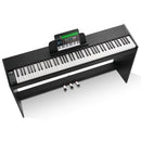 VEVOR Piano numérique, 88 touches entièrement pondérées, ensemble piano à clavier électrique avec double clavier, haut-parleurs, support, casque, 200 sons et rythmes, Bluetooth USB MIDI pour débutants - image 10