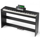 VEVOR Piano numérique, 88 touches entièrement pondérées, ensemble piano à clavier électrique avec double clavier, haut-parleurs, support, casque, 200 sons et rythmes, Bluetooth USB MIDI pour débutants - image 2
