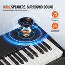 VEVOR Piano numérique, 88 touches entièrement pondérées, ensemble piano à clavier électrique avec double clavier, haut-parleurs, support, casque, 200 sons et rythmes, Bluetooth USB MIDI pour débutants - image 6