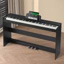 VEVOR Piano numérique, 88 touches entièrement pondérées, ensemble piano à clavier électrique avec double clavier, haut-parleurs, support, casque, 200 sons et rythmes, Bluetooth USB MIDI pour débutants - image 9