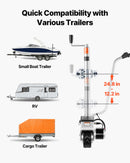 VEVOR Roue Jockey Remorque Électrique Motorisée 2,5 t Déplace Remorque 380 W 12 V Vitesse Déplacement 7 m/min Hauteur Serrage Réglable 31-63 cm Pneu Caoutchouc 20,3 cm pour Déplacer Caravanes Bateaux - image 6