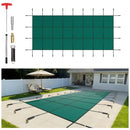 VEVOR Couverture de Sécurité pour Piscine Enterrée 4,9 x 12,2 m, Bâche de Piscine en Hiver Rectangulaire, Matériau en Polypropylène, avec Trous de Drainage, Conception Maille Serrée, Vert - image 2