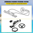 VEVOR Kit de Direction Hydraulique pour Bateau 300 HP, Cylindre de Direction Hors-bord, Pompe à Barre avec Volant et Tuyau de Direction Hydraulique de 5,5 m, pour Système de Direction des Bateaux - image 4