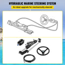 VEVOR Kit de Direction Hydraulique pour Bateau 300 HP, Cylindre de Direction Hors-bord, Pompe à Barre avec Volant et Tuyau de Direction Hydraulique de 6,7 m, pour Système de Direction des Bateaux - image 4