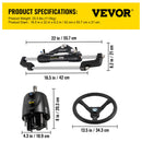 VEVOR Kit de Direction Hydraulique pour Bateau 300 HP, Cylindre de Direction Hors-bord, Pompe à Barre avec Volant et Tuyau de Direction Hydraulique de 6,7 m, pour Système de Direction des Bateaux - image 8
