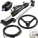 VEVOR Kit de Direction Hydraulique pour Bateau 300 HP, Cylindre de Direction Hors-bord, Pompe à Barre avec Volant et Tuyau de Direction Hydraulique de 7,3 m, pour Système de Direction des Bateaux - image 2