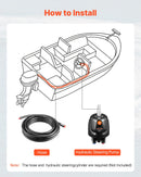 VEVOR Pompe Direction Hydraulique Hors-bord 110kW (150 hp) Système Direction Hydraulique Bateau 6,9 MPa pour Moteurs Hors-bord Bateaux Pêche, Boîtier Alliage Alu, Clapet Anti-retour, Joint Arbre Remplaçable - image 7
