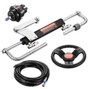 VEVOR Kit direction hydraulique hors-bord 90 CV, système de direction hydraulique pour marin avec volant, pompe de gouvernail, vérin de direction et 2 tuyaux pour bateaux monomoteurs à station unique - image 10