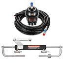 VEVOR Kit direction hydraulique hors-bord 90 CV, système de direction hydraulique pour marin avec volant, pompe de gouvernail, vérin de direction et 2 tuyaux pour bateaux monomoteurs à station unique - image 11