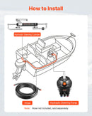 VEVOR Kit Direction Hydraulique Hors-bord 70kW (90 HP) Système Direction Hydraulique Bateau pour Moteurs Hors-bord Bateaux Pêche Voiliers, avec Pompe Pression 6,9 MPa, Cylindre, Boîtier en Alliage Aluminium - image 7