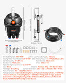 VEVOR Kit Direction Hydraulique Hors-bord 90 hp Système Direction Hydraulique Bateau pour Monomoteur Station Unique, avec Pompe Barre 6,9 MPa, Cylindre Verrouillage Bidirectionnel, Flexibles 7,3 m - image 8