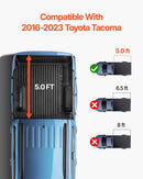 VEVOR Couvre-Benne à Trois Volets, Compatible avec Toyota Tacoma 2016-2023, Plate-forme 1537 mm, Couvre-Tonneau Rigide pour Benne Intérieure 11537 x 1397 mm, Charge 181,4 kg, avec LED, Pick-up - image 3