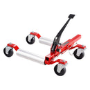 VEVOR Chariot de roue, capacité maximale de 1 500 lb, élévateur de voiture avec roues rotatives à 360 °, cric de pneu à cliquet de positionnement de véhicule robuste, pour véhicule, réparation automobile, déménagement, lot de 4 - image 12
