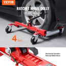 VEVOR Chariot de roue, capacité maximale de 1 500 lb, élévateur de voiture avec roues rotatives à 360 °, cric de pneu à cliquet de positionnement de véhicule robuste, pour véhicule, réparation automobile, déménagement, lot de 4 - image 3