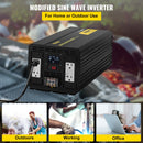 VEVOR Onduleur Onde Sinusoïdale Modifiée 5000 W CC 12 V vers CA 110 V Écran LCD - image 3