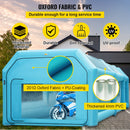 VEVOR Cabine de Peinture Gonflable 7x4x2,5 m, Tente Pulvérisation Gonflable pour Voiture, avec Système de Filtration 2 Souffleurs, en Oxford, Station de Travail de Peinture Automobile, Garage, Atelier - image 4