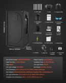 VEVOR Chambre de Culture 100x100x200 cm Tente de Culture Kit Complet avec Éclairage LED Spectre Complet, Système Ventilation, Mylar 600D Hautement Réfléchissant, pour Plantes Intérieur Fleurs Légumes - image 4