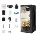 VEVOR Chambre de Culture, 80x80x180 cm, Tente de Culture Kit Complet, avec Éclairage LED Spectre Complet, Système Ventilation, Mylar 600D Hautement Réfléchissant, pour Plantes Intérieur Fleurs Légumes - image 2