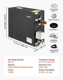 VEVOR Générateur de Vapeur Sauna 7,5 kW, Générateur de Vapeur Douche Bain Spa avec Contrôleur, Kit Vidange Automatique, Protection Contre Surchauffe, Marche Sec, Surpression, Efficacité 10 min à 24 h - image 8
