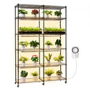 VEVOR Support Plantes Intérieur avec Lampe de Croissance, Étagère Plantes 6 Niveaux en Métal, Double Rangée, Hauteur 180 cm, 200 W, avec Roulettes, Minuterie, Meuble Présentoir pour Pots de Fleurs - image 2