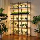 VEVOR Support Plantes Intérieur avec Lampe de Croissance, Étagère Plantes 6 Niveaux en Métal, Double Rangée, Hauteur 180 cm, 200 W, avec Roulettes, Minuterie, Meuble Présentoir pour Pots de Fleurs - image 9