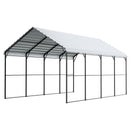 VEVOR Abri de voiture en métal robuste, 3,6 x 6 m, abri de garage extérieur avec cadre et toit en acier galvanisé, auvent pour voiture multi-usage avec parois latérales amovibles, pour pick-up, bateau - image 10