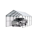 VEVOR Abri de voiture en métal robuste, 3,6 x 6 m, abri de garage extérieur avec cadre et toit en acier galvanisé, auvent pour voiture multi-usage avec parois latérales amovibles, pour pick-up, bateau - image 2