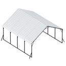 VEVOR Carport, 5,8 x 6 m, Abri de Voiture Métal Robuste, Abri Garage Extérieur avec Cadre Toit en Acier, Parois Latérales Amovibles, Auvent Stockage d'Auto pour Pick-up, Bateaux, Camions, Tracteurs - image 11