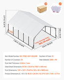 VEVOR Carport, 5,8x7,45 m, Abri de Voiture Métal Robuste, Abri Garage Extérieur avec Cadre Toit en Acier, Parois Latérales Amovibles, Auvent Stockage d'Auto pour Pick-up, Bateau, Camions, Tracteurs - image 8