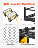VEVOR Chariot de Jardin Transport, Charge 544,31 kg, Chariot Utilitaire Robuste Tractable Extérieur Métal 2 en 1 Pneus Tout-terrain 330 mm, Côtés Amovibles en Maille, Poignée Rotative 180°, Jaune Noir - image 5