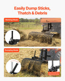 VEVOR Râteau Paysager Tracté 107 cm Râteau Déchaumeur Remorquable pour Attelage 3 Points VTT UTV Tracteurs de Pelouse Catégorie 1 Éliminer Débris, Chaume, Herbe Morte, avec Lame de Nivellement, Levier - image 6