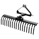 VEVOR Râteau Paysager Tracté 127 cm Râteau Déchaumeur Remorquable 3 Points pour Tracteurs Catégorie 1 Éliminer Chaume, Herbe Morte, Branches, Aérer Pelouse Gazon, Angle Réglable, 17 Dents en Acier - image 10