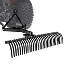 VEVOR Râteau Déchaumeur Tracté 1525 mm Déchaumeur Remorquable Attelage 3 Points, Compatible avec Tracteurs, pour Préparation du Sol, Entretien du Gazon, Aération de Pelouse, 32 Dents en Acier Robuste